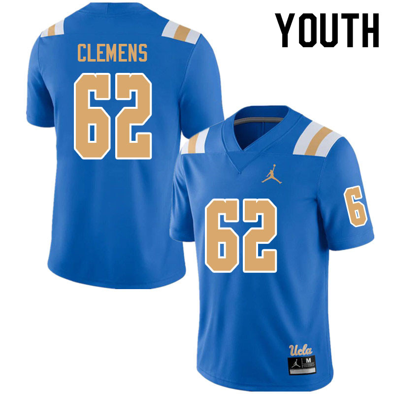 Jordan Brand Youth #62 Duke Clemens UCLA Bruins College Football Jerseys Sale-Blue - Click Image to Close